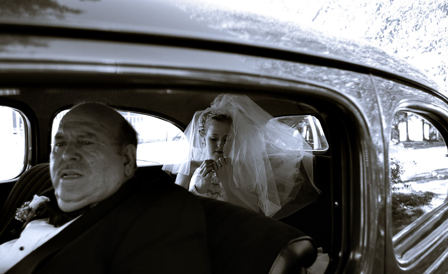 anna This is the lovely Anna being escorted by her grandpa Chistoforo on her wedding day.